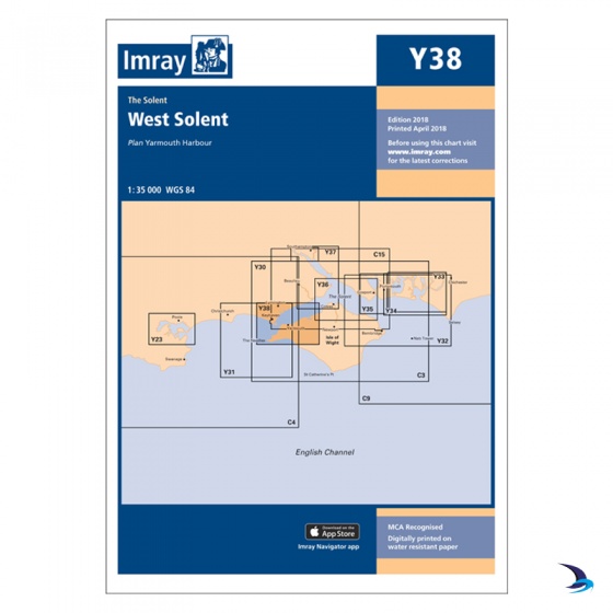 Imray - Chart Y38 West Solent (Small Format)