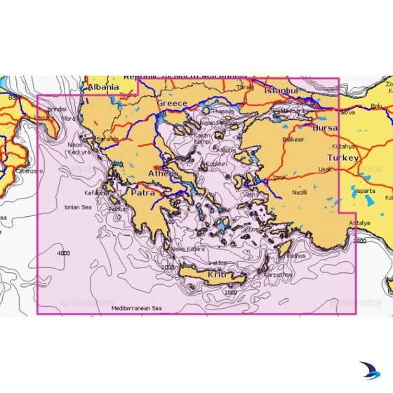 Navionics - Navionics+ NAEU015R Aegean Sea, Sea of Marmara