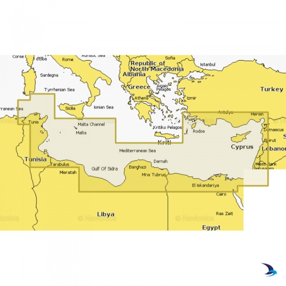 Navionics - Navionics+ NAEU016R Mediterranean Sea, Southeast