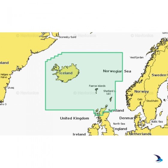 Navionics - Navionics+ NAEU043R Iceland to Orkney