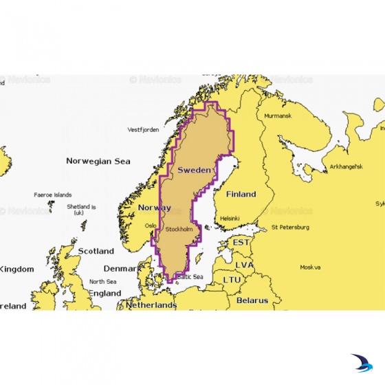 Navionics - Navionics+ NAEU067R Sweden, Lakes & Rivers