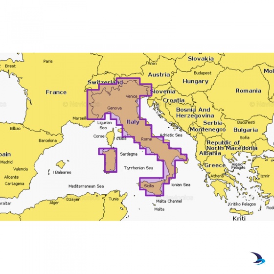 Navionics - Navionics+ NAEU073R Italy, Lakes & Rivers