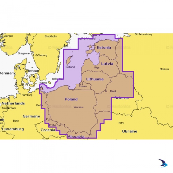 Navionics - Navionics+ NAEU081R Baltic Sea, East Coast