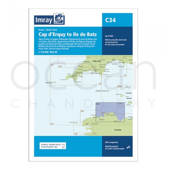 Imray - Chart C34 Cap d'Erquy to Ile De Batz