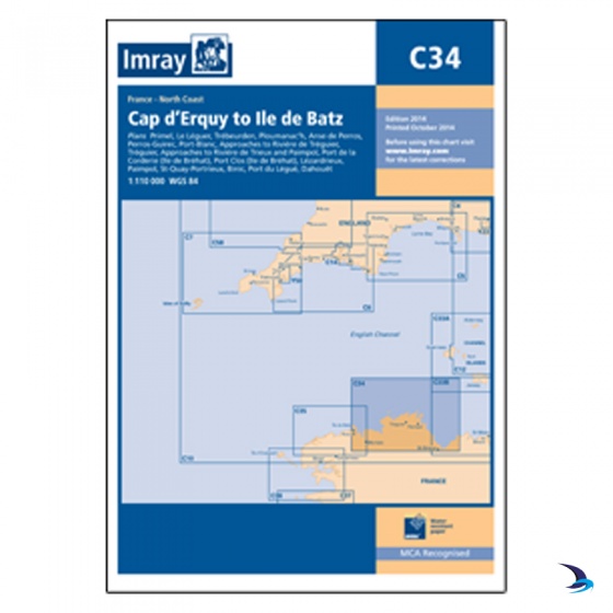 Imray - Chart C34 Cap d'Erquy to Ile De Batz