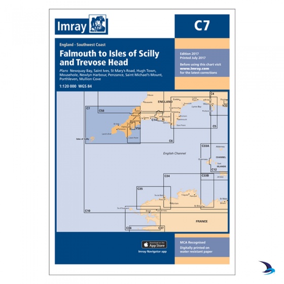 Imray - Chart C7 Falmouth to Isles of Scilly and Trevose Head