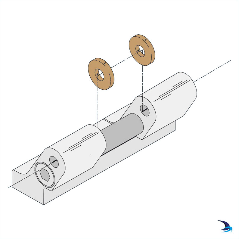 Lewmar - Hinge Block Kit for Atlantic Portlights