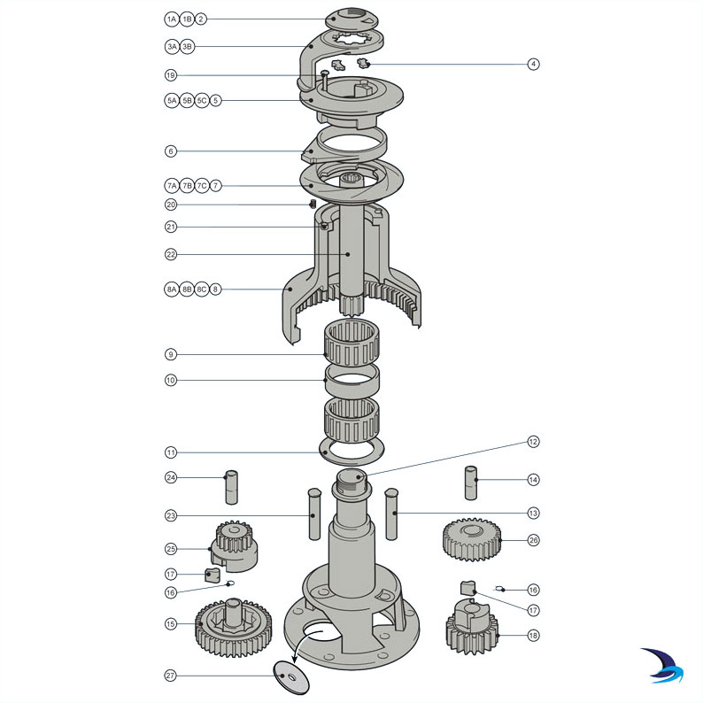 Lewmar - Ocean Self-Tailing Winch Spares (Size 48ST)