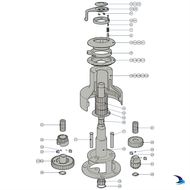 Lewmar - Ocean Self-Tailing Winch Spares (Size 64ST)