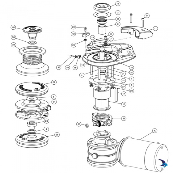 Lewmar - Drum Top Nut for V2, V3, V4 & V5 Windlasses