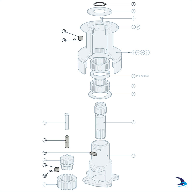 Lewmar - Ocean Winch Spares  (Sizes 24, 30 & 40)