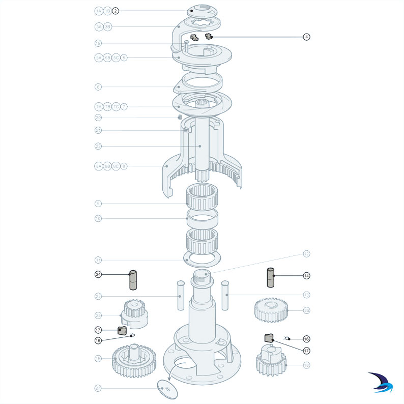 Lewmar - Ocean Self-Tailing Winch Spares (Size 48ST)