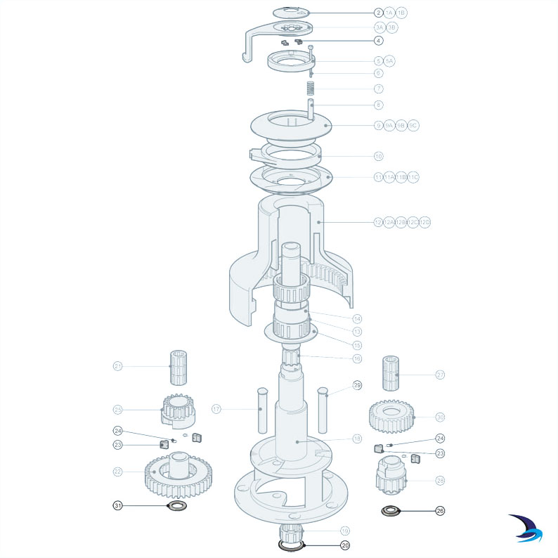 Lewmar - Ocean Self-Tailing Winch Spares (Size 50ST)