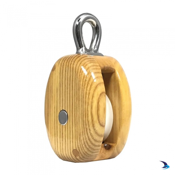Meridian Zero - Wooden Yacht Block Single with Bow 8-10mm