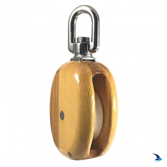 Meridian Zero - Wooden Tall Ship Block Single with Swivel 12-14mm