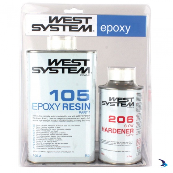WEST SYSTEM - Epoxy Resin & Hardener (Slow) Pack A 1.2kg