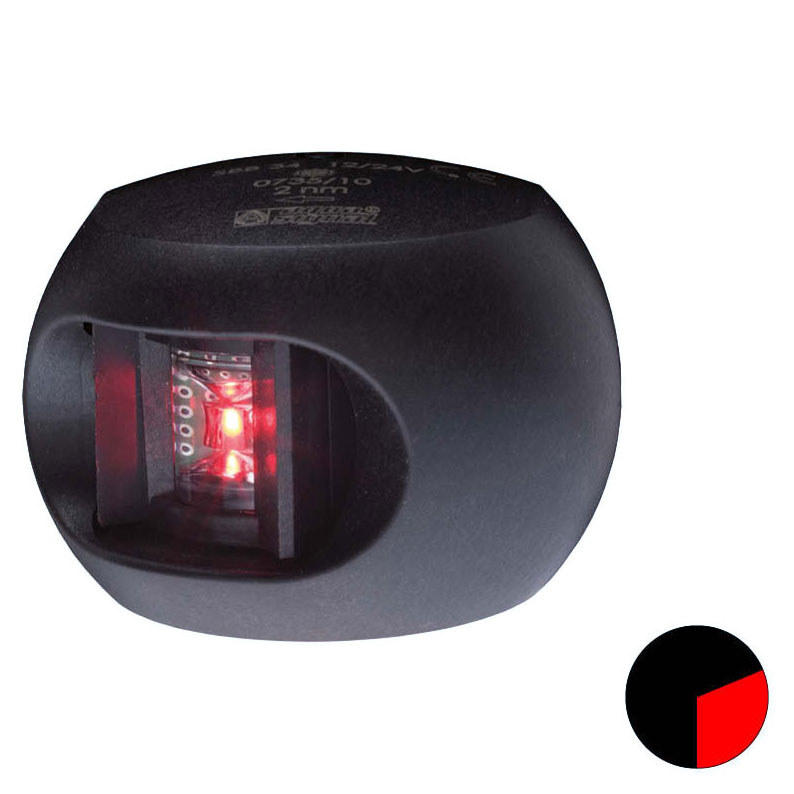 Aqua Signal - Series 34 LED Port Navigation Light (Black Housing)