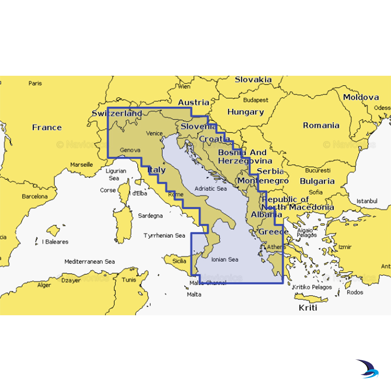 Navionics - Navionics+ NAEU014R Italy, Adriatic Sea