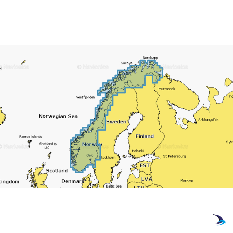 Navionics - Navionics+ NAEU071R Norway, Lakes & Rivers