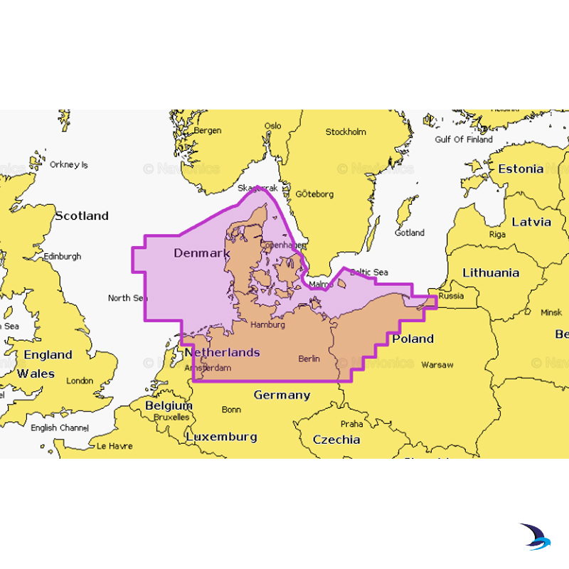 Navionics - Navionics+ NAEU077R Denmark, Germany & Coastal Poland