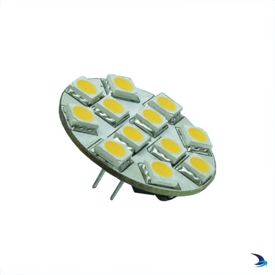 Holt - LED Halogen Replacement Bulb Warm White G4 Rear Pin 12 LEDs