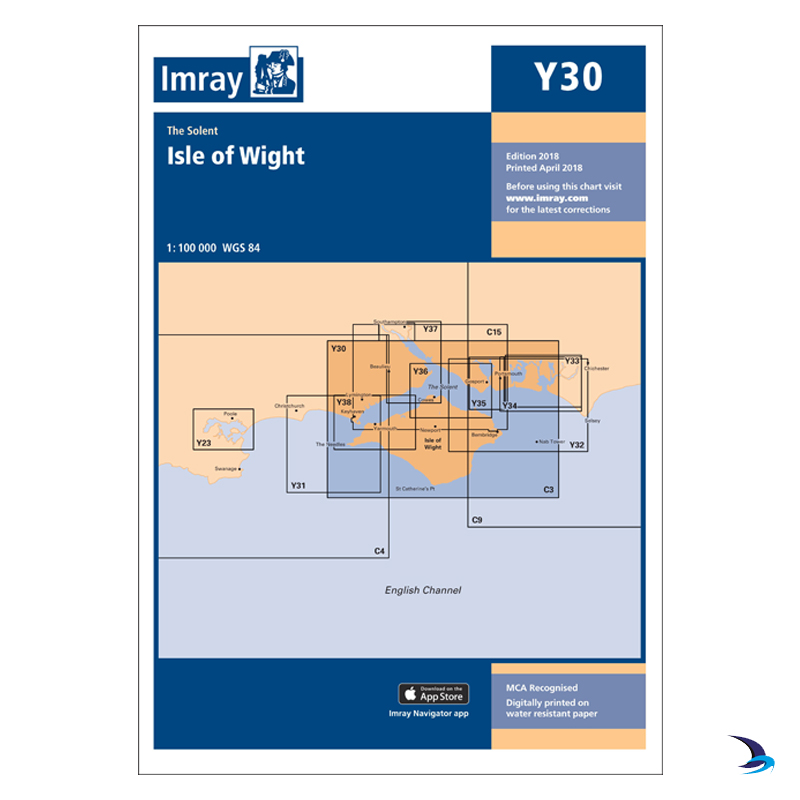 Imray - Chart Y30 Isle of Wight (Small Format)