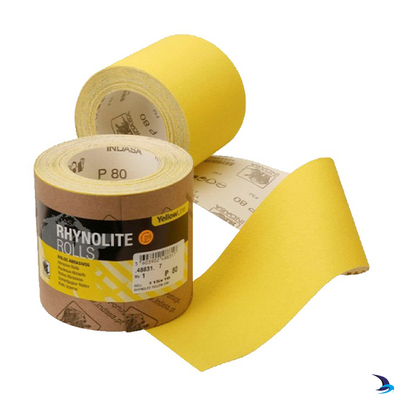 Indasa - Rhynolite Yellowline Sandpaper Roll 5 Metres P80