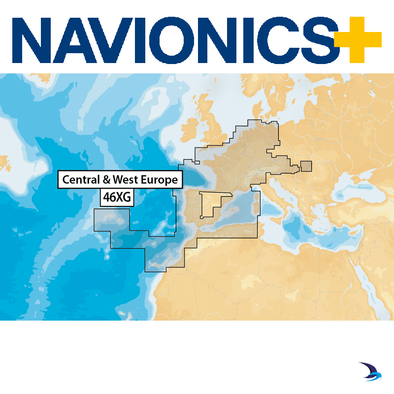 Navionics+ Chart - Central and West Europe 46XG (Large)